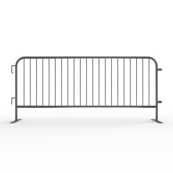 Angry Bull Barricades Steel Barricade, Zinc coated pre-galvanized steel, 44 in. Height, 8.5 ft. Length, 34 lb., Silver AC-LX85-FL-ZC - main